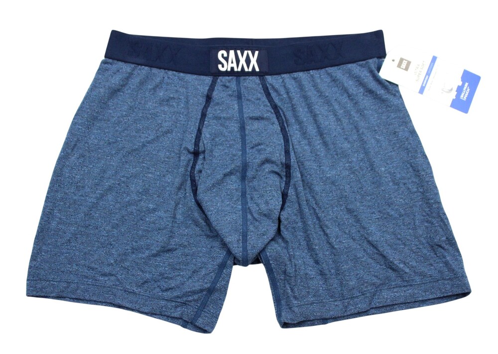 Saxx Ultra Boxer Brief Underwear Mens XXL Blue Super Soft BallPark Pouch Fly